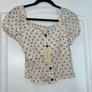 Brand new, never work Monteau LA Top